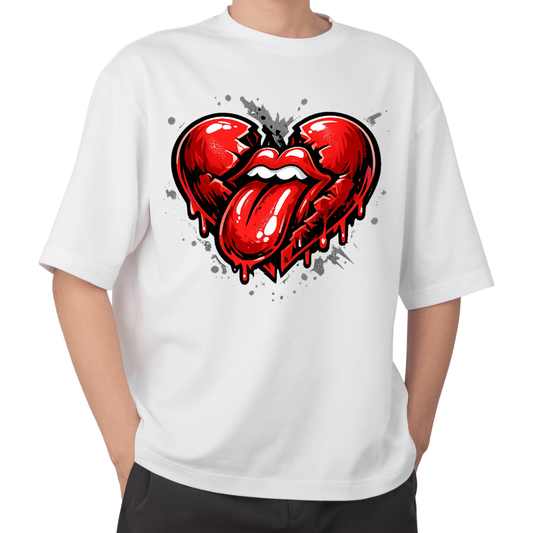 Camiseta "Corazon Roto y Lengua"