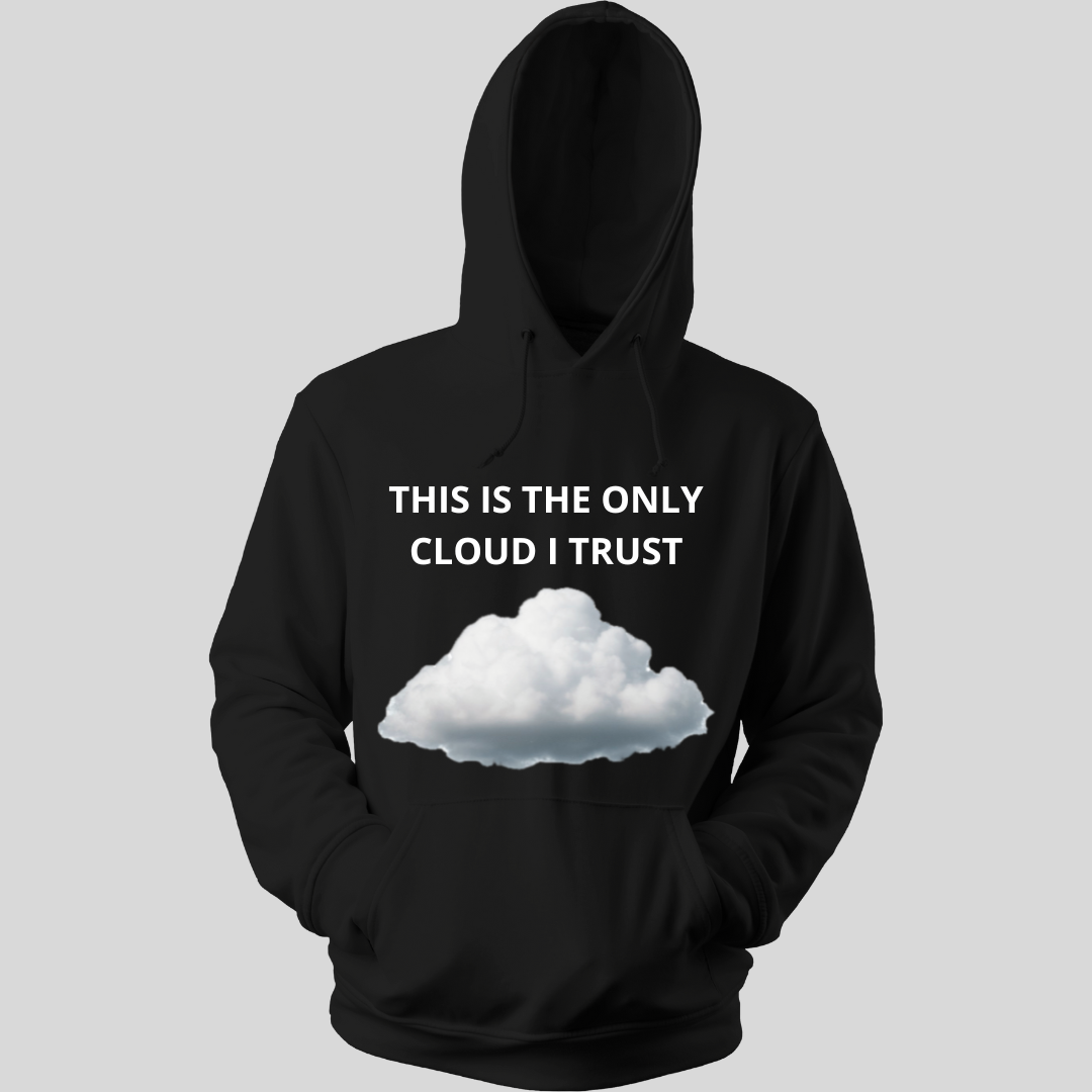 Sudadera “This Is The Only Cloud I Trust” - Diseño delantero