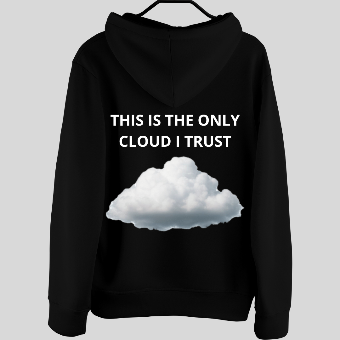 Sudadera “This Is The Only Cloud I Trust” - Diseño trasero