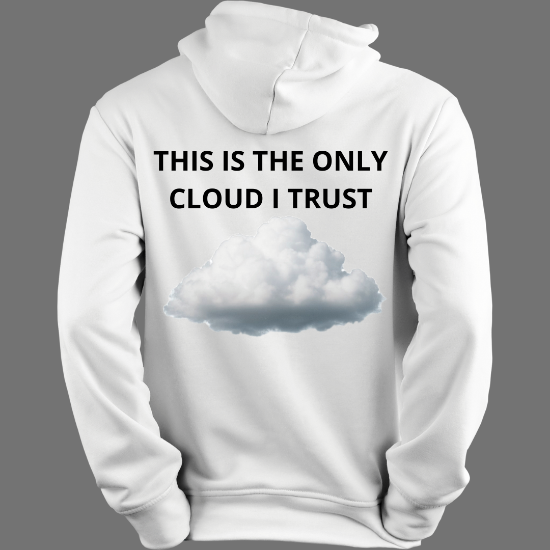 Sudadera “This Is The Only Cloud I Trust” - Diseño trasero