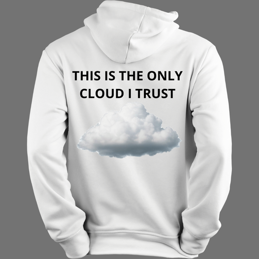 Sudadera “This Is The Only Cloud I Trust” - Diseño trasero